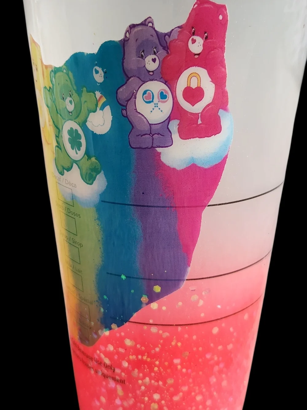 ✨Starbucks X Care Bears Custom Glitter Rainbow Drip Y2K‎ Kidcore Tumbler ✨